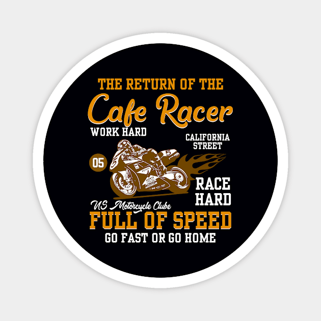 The Return Of The Cafe Racer Magnet by paola.illustrations